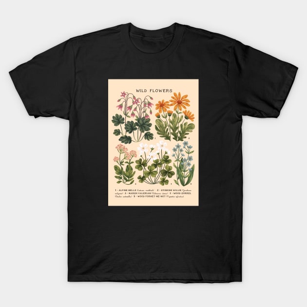 Wild Flowers vol.4 Bright T-Shirt by Iz Ptica